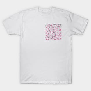 Broken Tiles Mosaic Pattern Cool Pink Color Background GC-120-2 T-Shirt